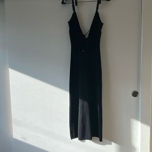 Black dress with front and back tie
